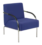 SPA 1 chrom, látka SUE S 9 - látka tmavě modrá